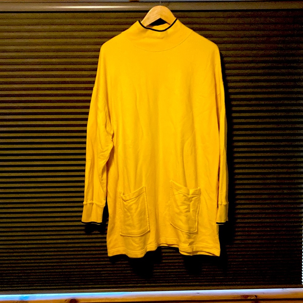 Yellow long-sleeve DKNY vintage sweater
